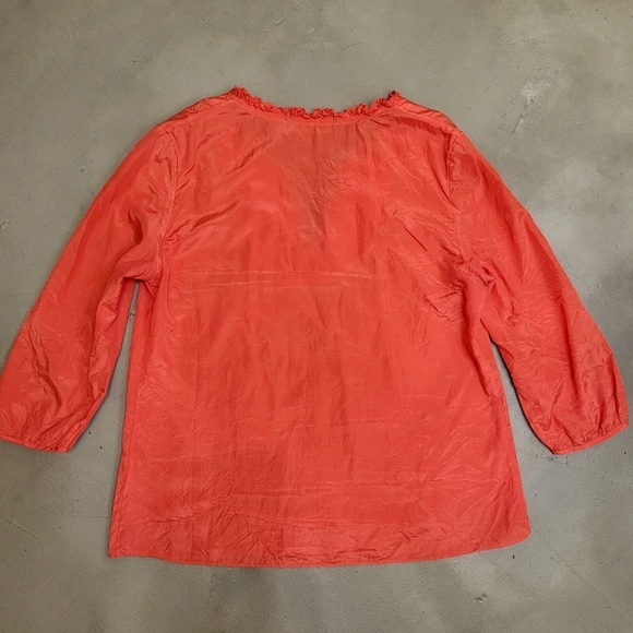 [EUC] Boden Limited Edition Split Neckline 3/4 Sleeve Blouse Wrinkled Fabric - Picture 7 of 9